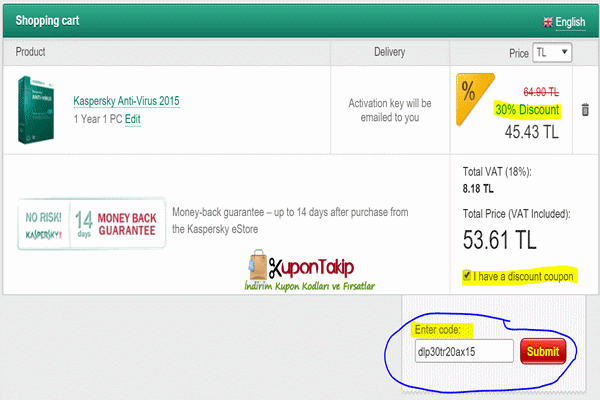 Kaspersky kupon uygulama Kupon Takip: İndirim Kodlarıyla Tasarruf, Promosyonlarla Kazanç!