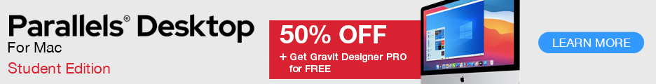 Parallels Öğrenci Sürümü %50 + Gravit Designer PRO ücretsiz 